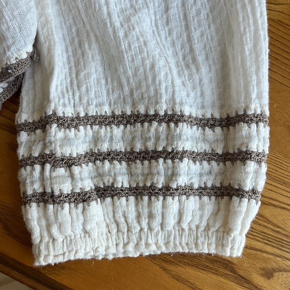 Sundance smocked peasant Boho shirt size L - Picture 6 of 14